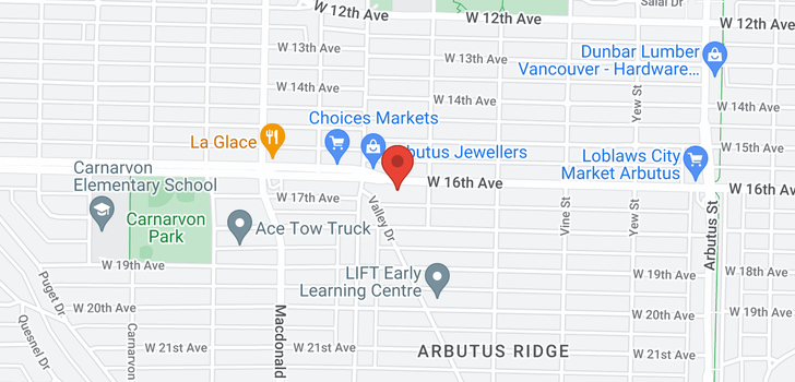 map of 2556 W 16TH AVENUE